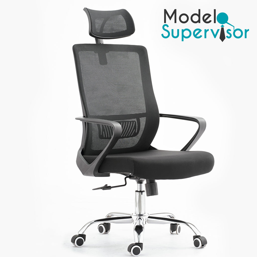 [SKUIMG]SCH-H9566|SCH-H9566_1773883671519_1.jpg|SILLA EJECUTIVA DE OFICINA MESH ALTA CON POSA CABEZAS. MODELO SUPERVISOR