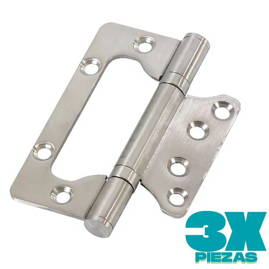 [SKUIMG]SCH10|SCH10_1773883612606_1.jpg|BISAGRAS MARIPOSA PARA PUERTA 4"X3"X 3/32" 100X72X2.5MM INOXIDABLE 304 (3 PZS BLISTER)