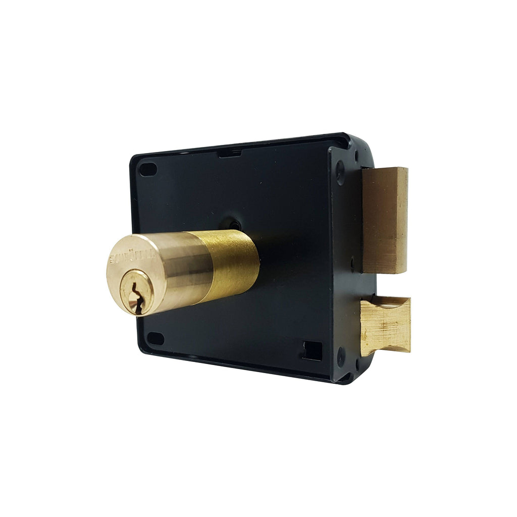 [SKUIMG]SCH208|SCH208_1.jpg|CERRADURA DE SOBREPONER PUERTA MET�LICA PARA LADO IZQUIERDO. CON 3 LLAVES.