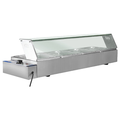 [SKUIMG]SH13|SH13_1773879513436_1.jpg|BA�O MARIA ELECTRICO CON VIDRIO PARA SOBREPONER. 1.5 KW 1170*350*315MM. 4 BANDEJAS 1/2*6 110V 60 HTZ