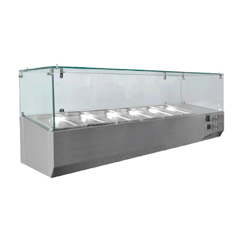 [SKUIMG]SH42|SH42.jpg|VITRINA FRIA 1400*335*435MM RANGO:0C~8C 125W. TIENE 6 BANDEJAS(1 AÑO)