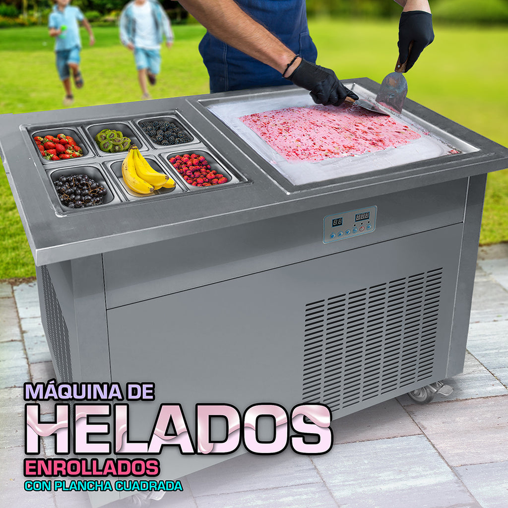 [SKUIMG]SH58|SH58.jpg|MÁQUINA DE HELADOS ENROLLADOS CON PLANCHA CUADRADA.