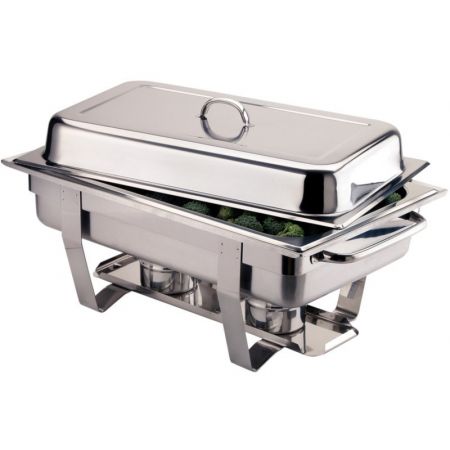 [SKUIMG]SK53|SK53.jpg|BANDEJA CUADRADA 9 L PARA BUFET CON CALENTADOR DE ALCOHOL . CON TAPA DE