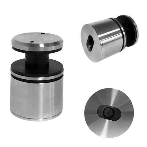 BOTON PARA BARANDAS VIDRIO AJUSTABLE REGULABLE SUS304 41*34MM DE 10 A 16 MM. ACERO INOXIDABLE SATIN