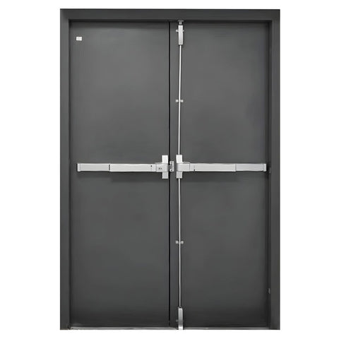[SKUIMG]STA007|STA007.jpg|BARRAS ANTIPANICO PARA PUERTAS DOBLES CONTRA INCENDIO CON CERRADURA. PUERTAS DOBLES.