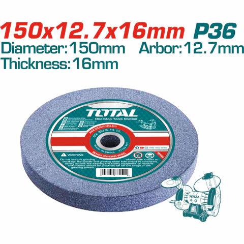 [SKUIMG]TAC1506023|TAC1506023-FRONTEND-BR3d56EaSNt5y_bg.png|RUEDA ABRASIVA CIRCULAR. GRANO 36. TAMAÑO: 150 X 12.7 X 16MM