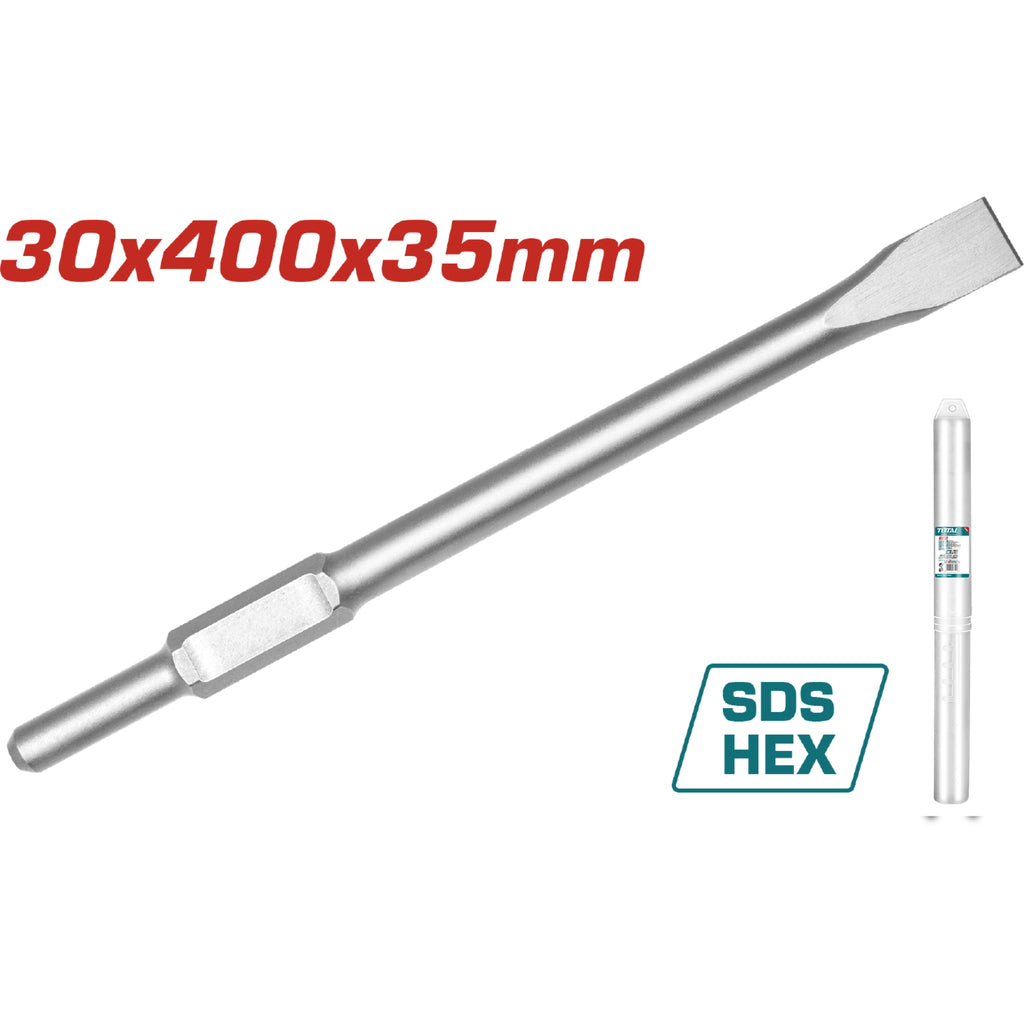 [SKUIMG]TAC1532301|CINCEL HEX 30X410X40MM PLANO
