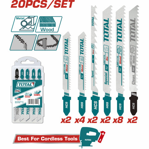 HOJAS DE SIERRA DE CALAR PARA MADERAY METAL T111C, T244D, T101D, T118B, T118A, T127D SET DE 20 PIEZA