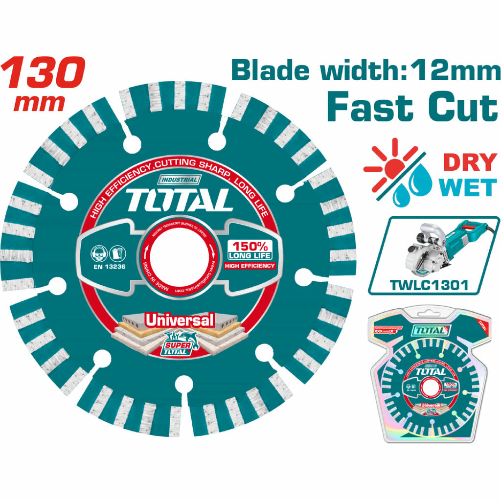 [SKUIMG]TAC2111301|TAC2111301_1773878998148_1.jpg|DISCO DE DIAMANTE 130MM CORTE R�PIDO. SECO Y H�MEDO. COMPATIBLE CON: TWLC1301
