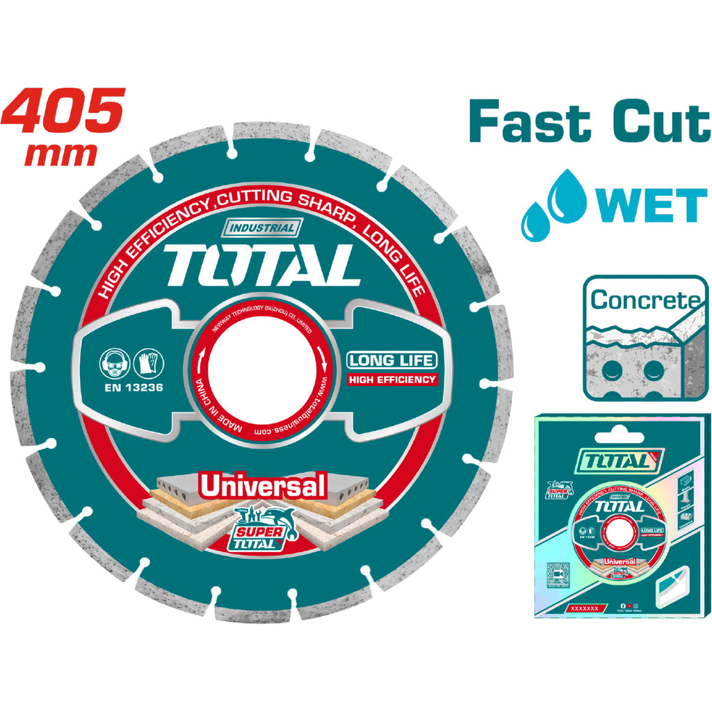 [SKUIMG]TAC2144052|TAC2144052_1773879566400_1.jpg|DISCO DE DIAMANTE PARA CORTAR CONCRETO 405MM(16")X25.4MM. ESPESOR DE HOJA 10 MM. SOLDADO CON LASER