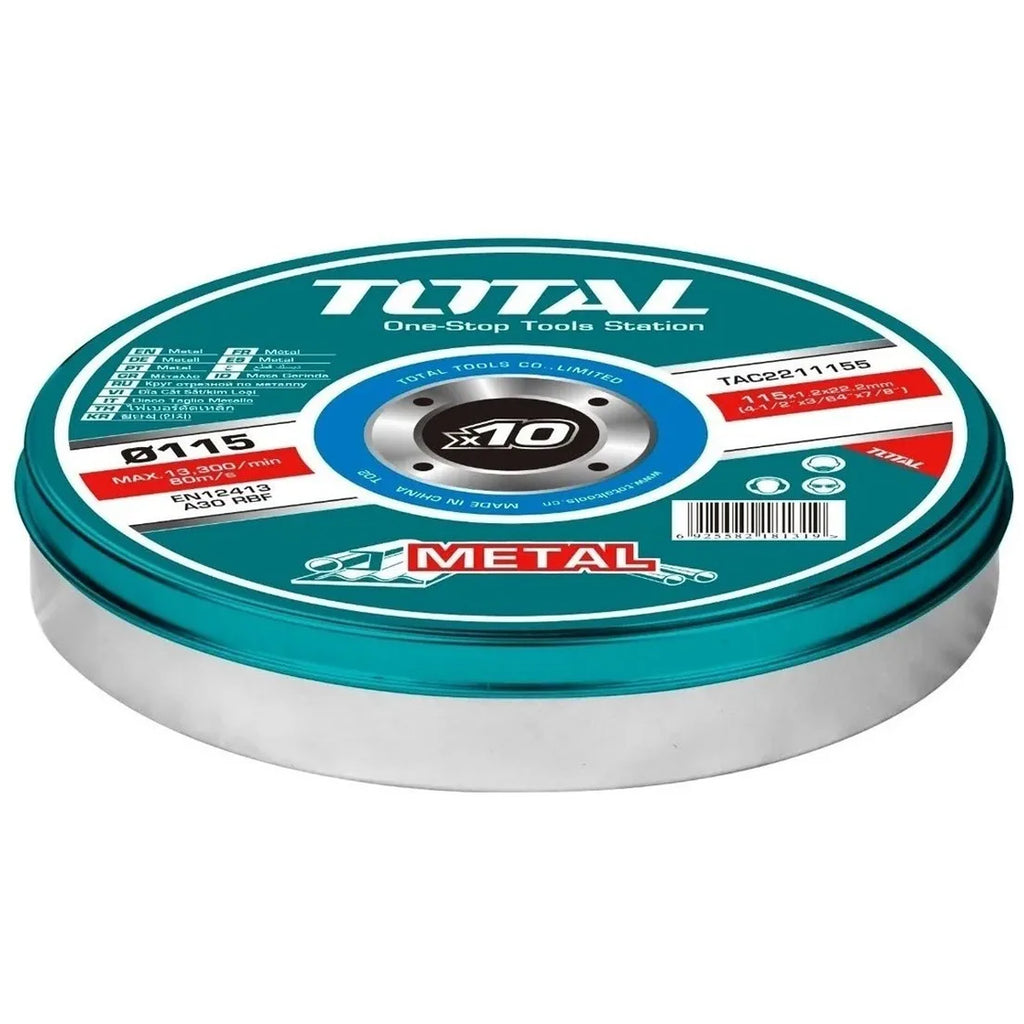 [SKUIMG]TAC2211155|TAC2211155_1773879894876_1.jpg|KIT EN LATA 10 DISCOS CORTE METAL 4 1/2"X1.2 MM X7/8" CENTRO PLANO