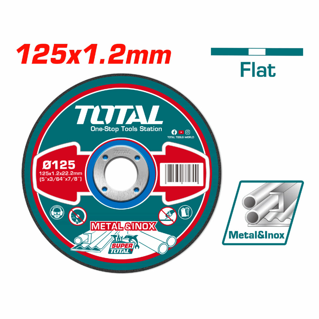 [SKUIMG]TAC2211253|TAC2211253_1773879932314_1.jpg|DISCO DE CORTE PARA METAL ABRASIVO. MEDIDA: 125 MM (5") X 1.2 MM (3/64") X 22.2 MM (7/8").