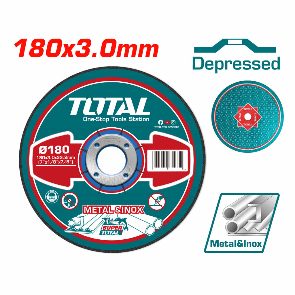 [SKUIMG]TAC2211801|TAC2211801_1773879966041_1.jpg|DISCO DE CORTE PARA METAL CONCAVO 180 MM ( 7" )X 3.0MM ( 1/8" )X 22.2MM ( 7/8" )