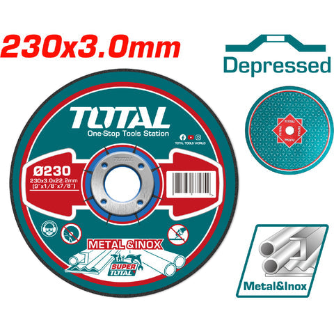 [SKUIMG]TAC2212301HA|TAC2212301HA_1.jpg|DISCO CORTE DE METAL Y ACERO INOXIDABLE 9" 230X3.0MM. CONCAVO. SET 25 PIEZAS.