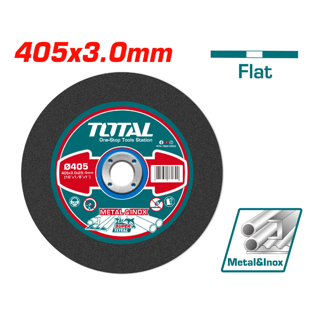 [SKUIMG]TAC2214051|TAC2214051.jpg|DISCO DE CORTE DE METAL ABRASIVO 16" 405X3.0MM DISCO DE CORTE PLANO PARA METAL