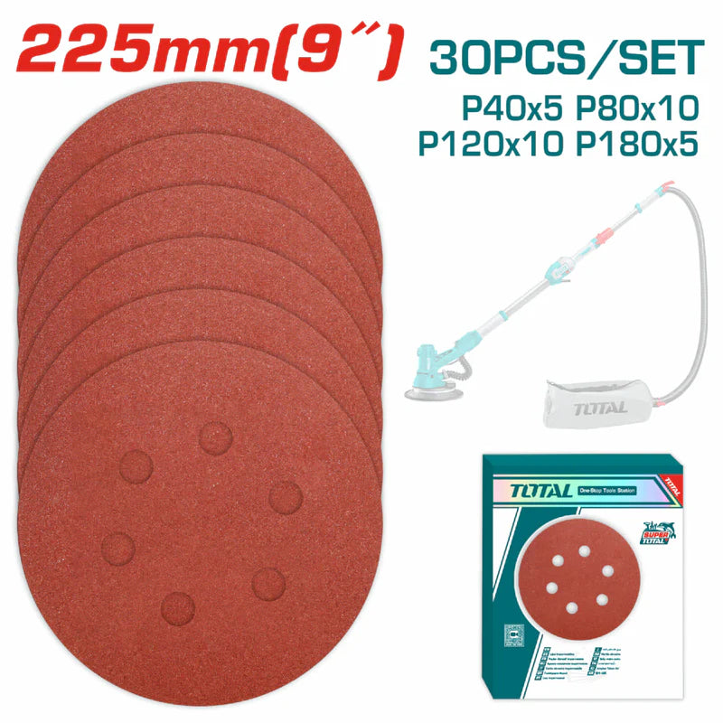 [SKUIMG]TAC225030|TAC225030-FRONTEND-_uZN0nRW4Pzigrmk.png|LIJAS CIRCULARES PARA LIJADORA DE DRYWALL 9" P40 P80 P120 P180. SET DE 30 PIEZAS.