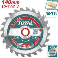 [SKUIMG]TAC232241|TAC232241_1.jpg|DISCO DE SIERRA DE 5 1/2" (140MM) DE 24 DIENTES PARA MADERA. MANDRIL: 25.4MM (1"). CARBURO TUNGSTENO