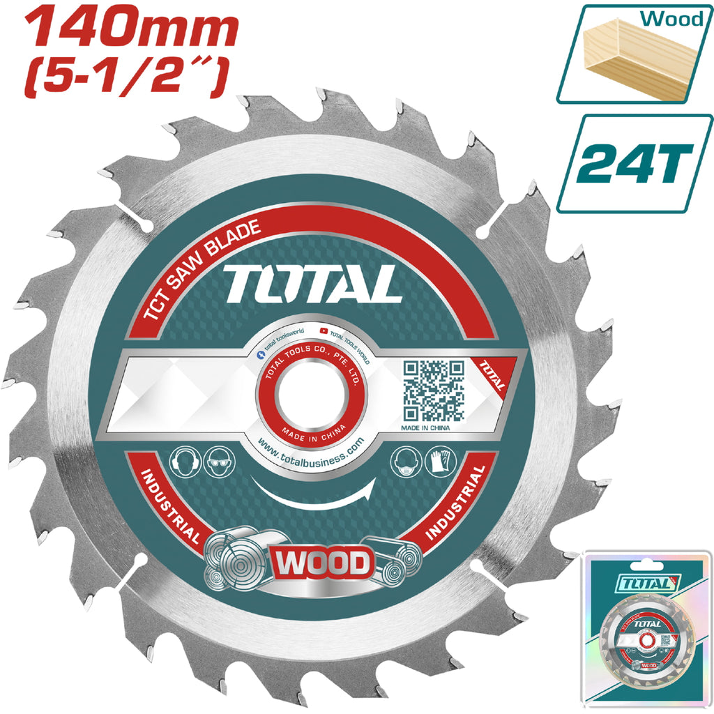 [SKUIMG]TAC232241|TAC232241_1773880457169_1.jpg|DISCO DE SIERRA DE 5 1/2" (140MM) DE 24 DIENTES PARA MADERA. MANDRIL: 25.4MM (1"). CARBURO TUNGSTENO