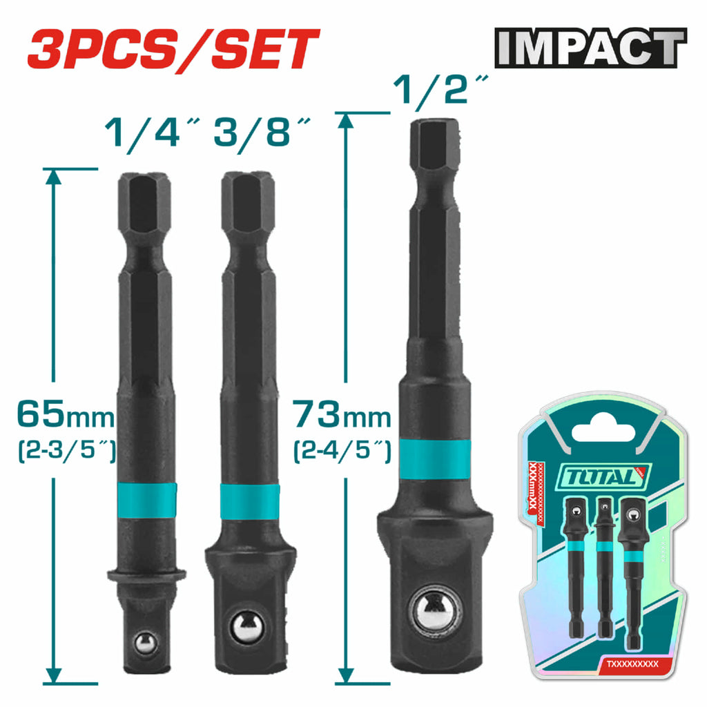 [SKUIMG]TAC273651|TAC273651_1773880896492_1.jpg|SET DE ADAPTADORES PARA SOCKETS 1/4", 3/8", 1/2".