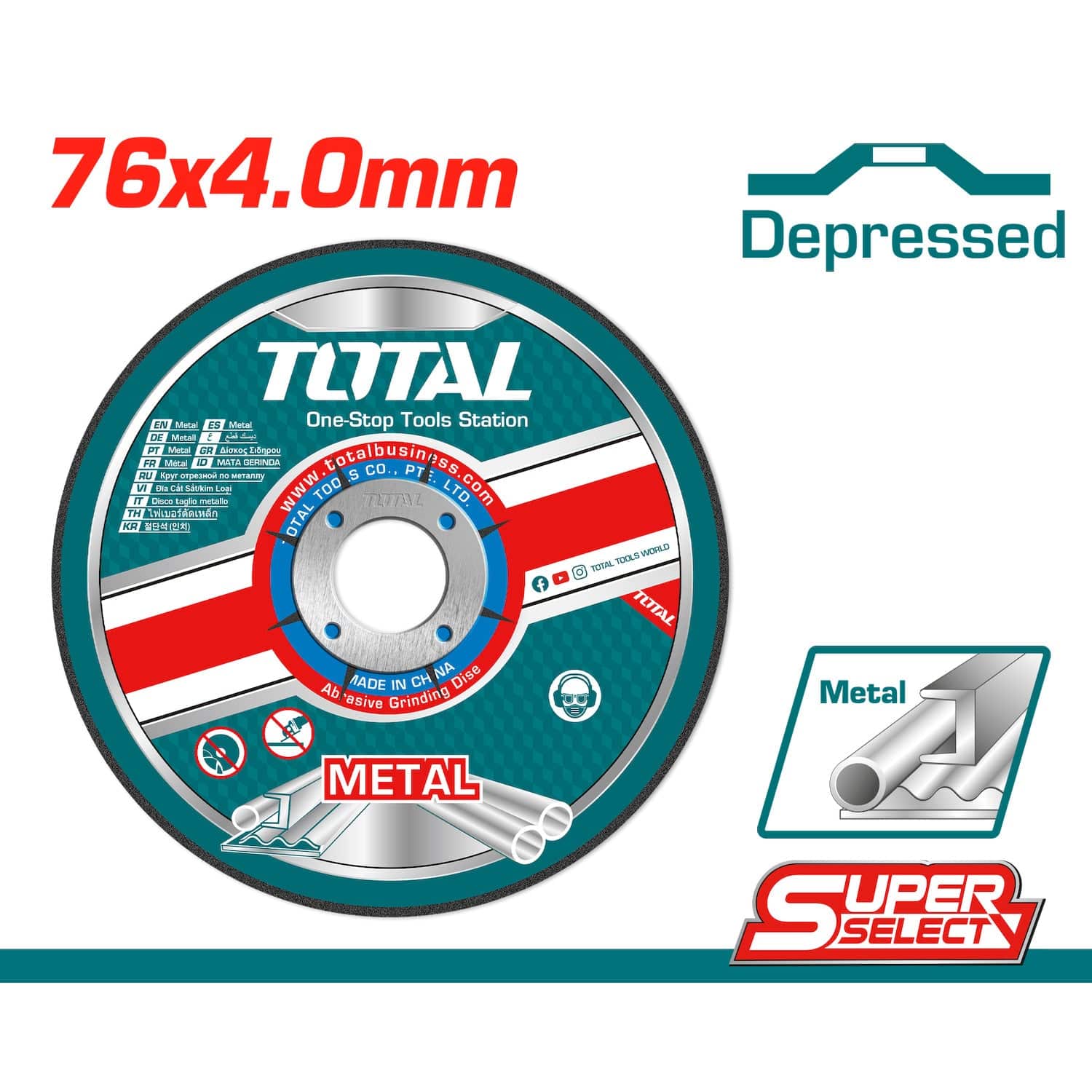 [SKUIMG]TAC30276|DISCO DE DESBASTE 3" PARA METAL ABRASIVO.