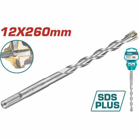 [SKUIMG]TAC311203C|BROCAS SDS PLUS. PUNTA TCT EN CRUZ PARA TALADRO ROTOMARTILLO. ACERO CROMADO. MILIMETRICAS