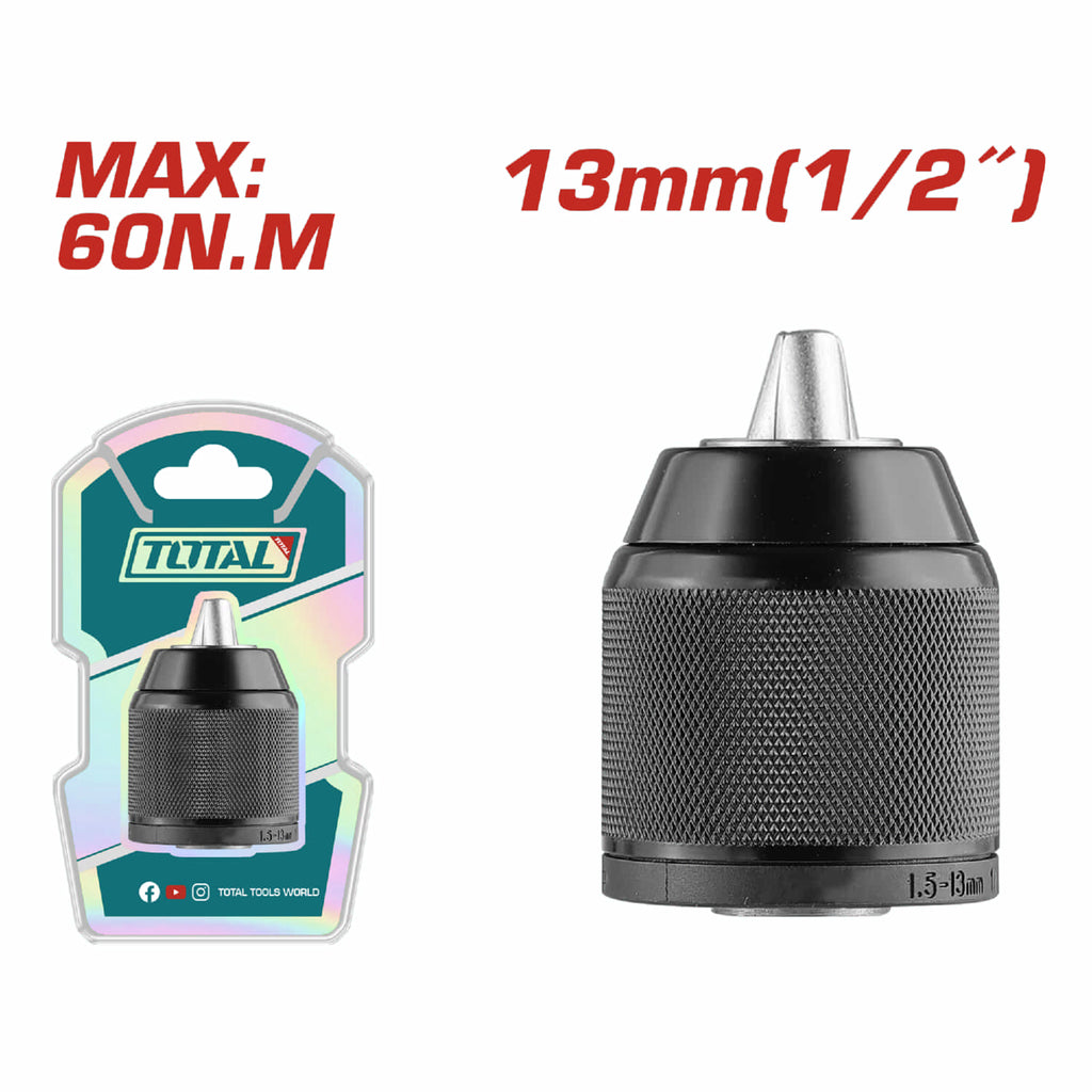 [SKUIMG]TAC4513201|TAC4513201_1773882846469_1.jpg|MANDRIL PORTABROCAS DE IMPACTO SIN LLAVE 13MM (1/2") 60NM