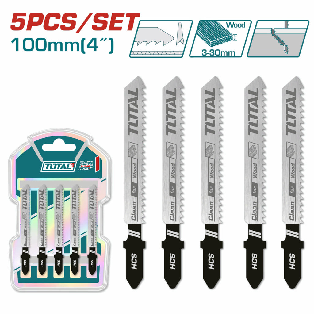 [SKUIMG]TAC51101B|TAC51101B.jpg|HOJAS PARA SIERRA CALADORA TIPO T PARA MADERA. 74MM. (10 DIENTES POR PULGADA) SET DE 5