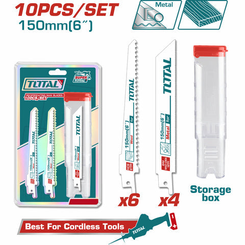 [SKUIMG]TAC521002|HOJAS SIERRA SABLE RECIPROCA BI-METAL. VARIADOS DIENTES(6, 18) CORTE AFILADO. SET DE 5 PIEZAS.