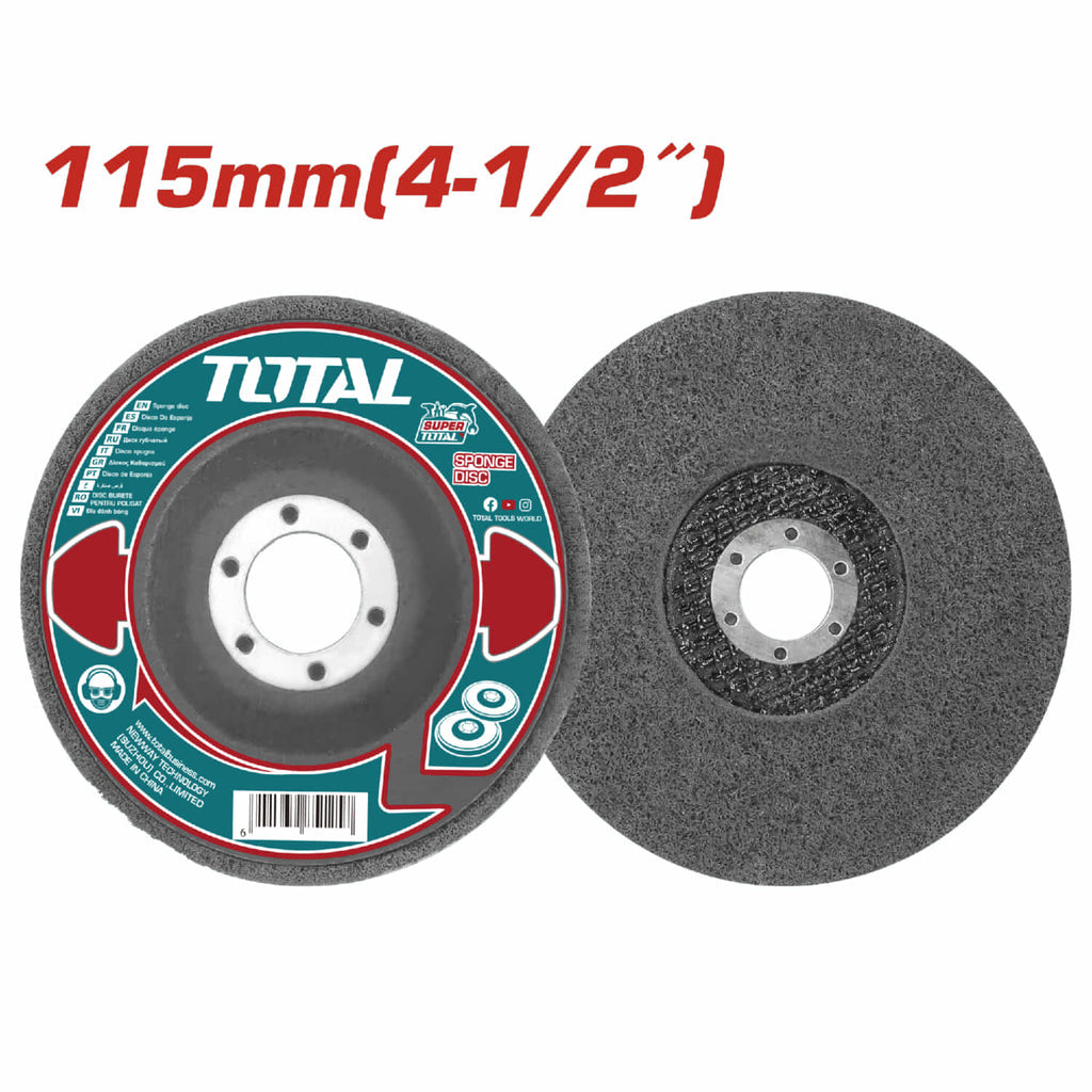 [SKUIMG]TAC661151|TAC661151_1773883702335_1.jpg|DISCO DE ESPONJA 4 1/2" PARA PULIR ACERO INOX, MADERA, VIDRIO, M�RMOL, AUTOS, CEMENTO