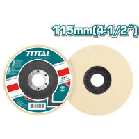 [SKUIMG]TAC671151|DISCO DE LANA FELPA 4/1/2" PARA PULIR ACERO INOX,