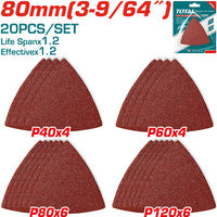 [SKUIMG]TAC78080201|TAC78080201_1.jpg|LIJAS DELTA SURTIDO (P40X4 P60X4 P80X6 P120X6) SET DE 20 PIEZAS. HOJAS DE LIJA PARA LIJADORAS DELTA