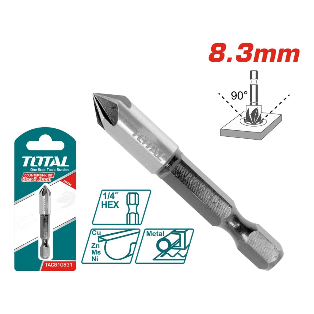 [SKUIMG]TAC810831|TAC810831_1.jpg|BROCA AVELLANADORA HSS PARA METAL 8.3 MM (1PZ.) ACERO ALTA VELOCIDAD