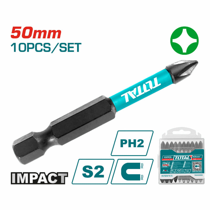 [SKUIMG]TACIM16PH223|TACIM16PH223_1773885584168_1.jpg|JUEGO DE PUNTAS PARA DESTORNILLADOR PH2 (10 PIEZAS, 50MM) ACERO INDUSTRIAL S2, PUNTA MAGN�TICA