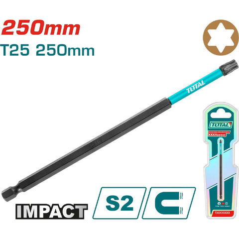 [SKUIMG]TACIM71T25250|PUNTA DE DESTORNILLADOR DE IMPACTO T25 250MM MAGNETICO. TIPO TORX LARGA