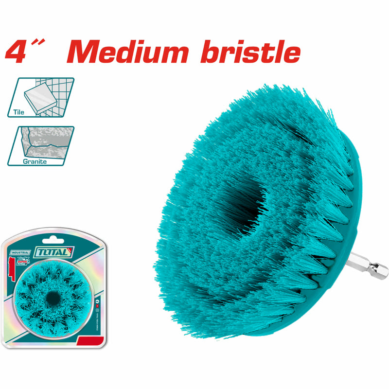 [SKUIMG]TACM1041|TACM1041_1.jpg|CEPILLO DE CERDAS MEDIANAS 4" IDEAL PARA: PORCELANA, GRANITO, AZULEJO. VASTAGO 1/4" HEXAGONAL. PARA