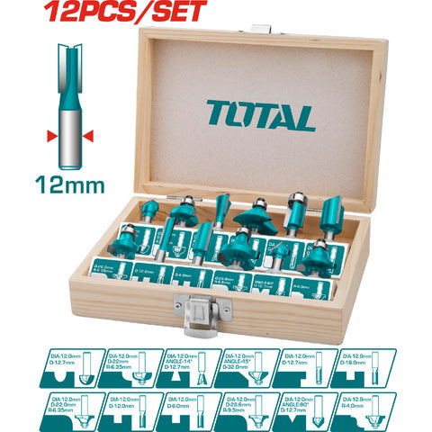 [SKUIMG]TACSR2121|MALETIN MIXTO DE 12 PCS DE PUNTAS PARA ROUTER DE 12MM. ALTA CALIDAD.