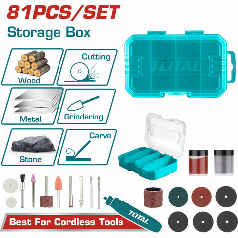 [SKUIMG]TAKMG8081|MOTOTOOL SET DE ACCESORIOS 81 PIEZAS . CONJUNTO MULTIFUNCION. MINI DRILL SET (PUNTAS, BROCAS, RUEDAS