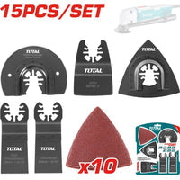[SKUIMG]TAKTMT1502|TAKTMT1502.jpg|SET DE 15 PIEZAS CONSUMIBLES PARA MULTITOOL OSCILANTE TMLI2001