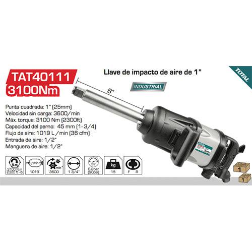 [SKUIMG]TAT40111|TAT40111_1.jpg|LLAVE DE IMPACTO NEUMATICA 1"
