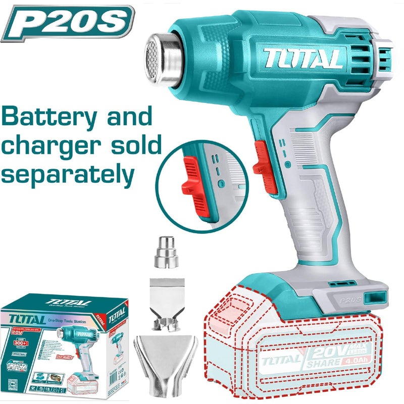 [SKUIMG]TBLI2002|PISTOLA DE CALOR INALÁMBRICA. 20V. 300/550°C.