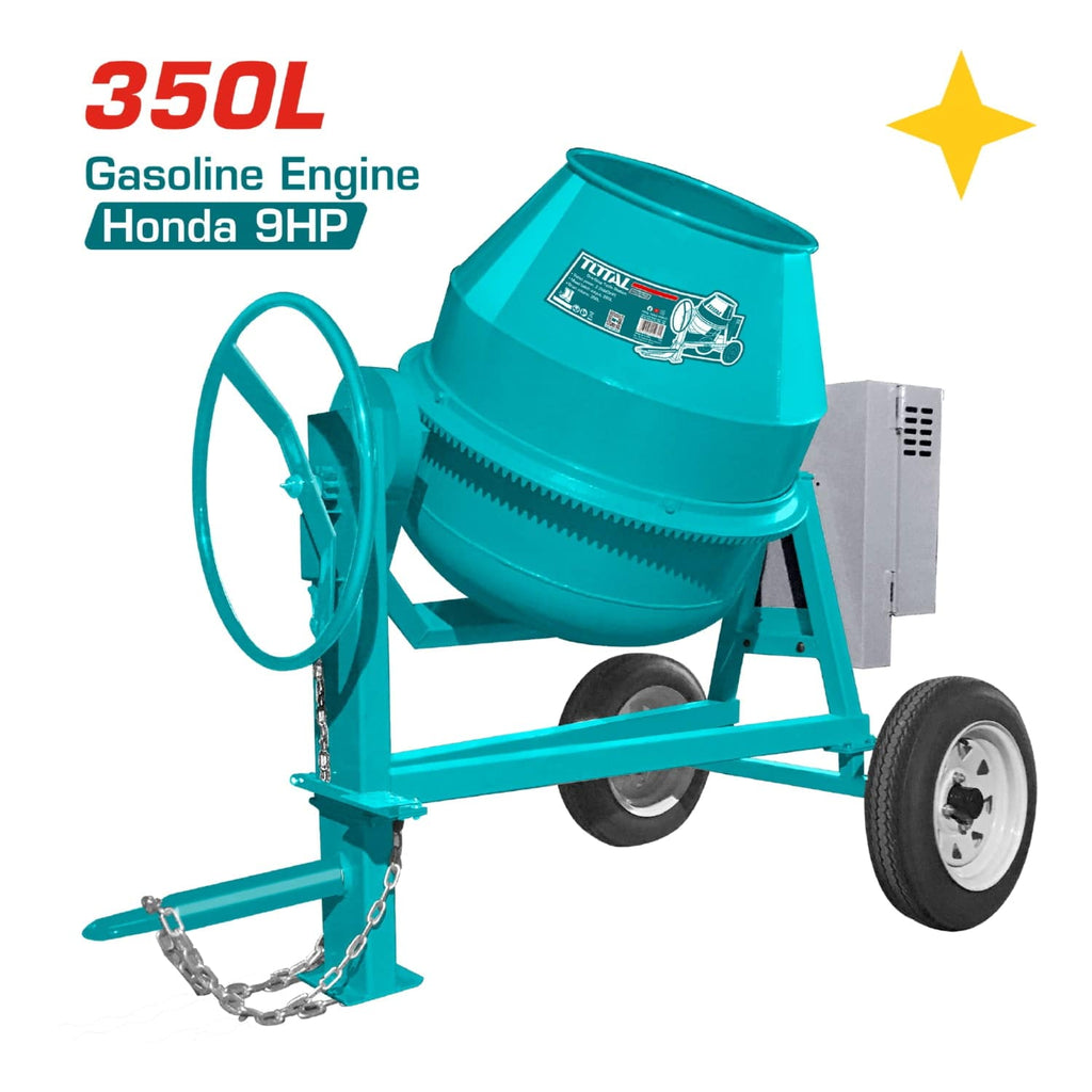 [SKUIMG]TCM35021|TCM35021.jpg|MEZCLADOR DE CONCRETO A GASOLINA. MOTOR HONDA GX270 6.6KW(9HP). CAPACIDAD 350L (1 1/2 SACOS ) CONCRE