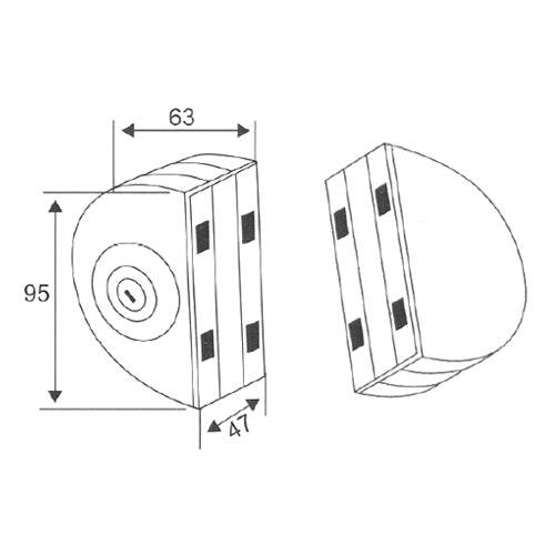 [SKUIMG]TD-398-PSS|CERRADURA DE GANCHO C/RECIBIDOR P/PUERTAS DOBLES NO REQ PERFORACION EN VIDRIO 8 A 12 MM. BRILLANTE