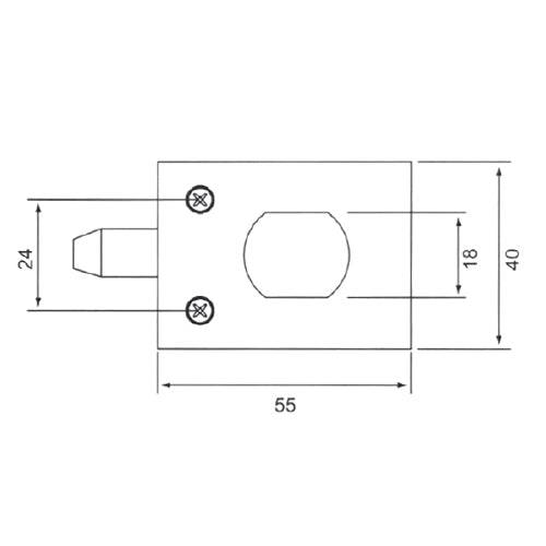 [SKUIMG]TD-406-PSS|TD-406-PSS_1.jpg|CERRADURA SIN LLAVES (PASADOR) P/PUERTAS SENCILLAS NO REQ PERFORACION EN VIDRIO 8 A 12 MM. BRILLANTE