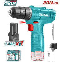 [SKUIMG]TDLI1241|TDLI1241.jpg|TALADRO INALAMBRICO LITHIUM-ION DE BATERIA DE 12 V. VELOCIDAD SIN CARGA: 0-600 RPM. TORQUE MAX: 20 N