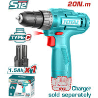 [SKUIMG]TDLI12428|TDLI12428_1.jpg|TALADRO INAL�MBRICO DE 12V. VELOC.SIN CARGA: 0-750RPM. 20NM. TORQUE:15+1. CARGA DE BATERIA: USB-C