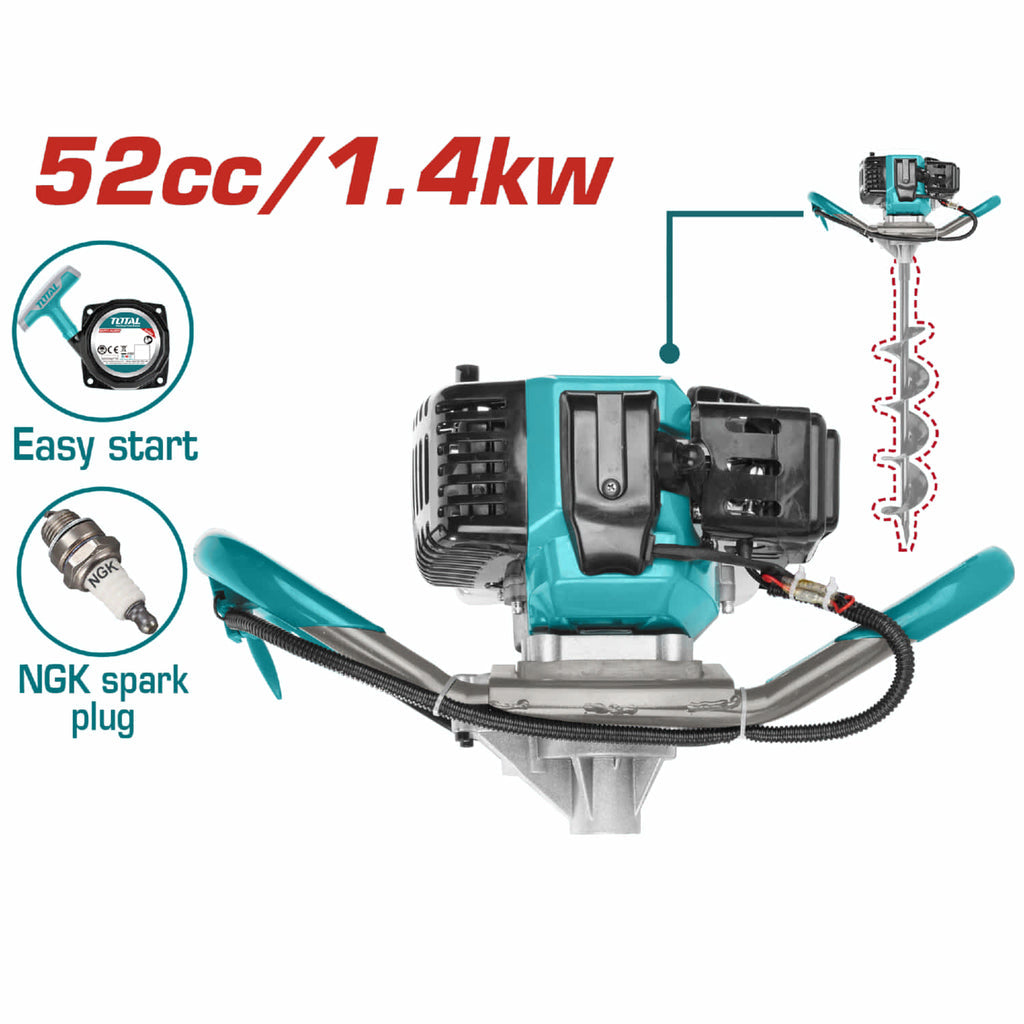 [SKUIMG]TEA55221-1|TEA55221-1.jpg|AHOYADORA PILOTERA 52CC 1.4KW 9000/MIN. MOTOR DE 2 TIEMPOS. COMBUSTIBLE 1200ML USA BUJÍA NGK