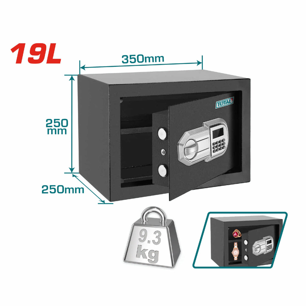 [SKUIMG]TESF2501|TESF2501.jpg|CAJA FUERTE DE SEGURIDAD 19 L