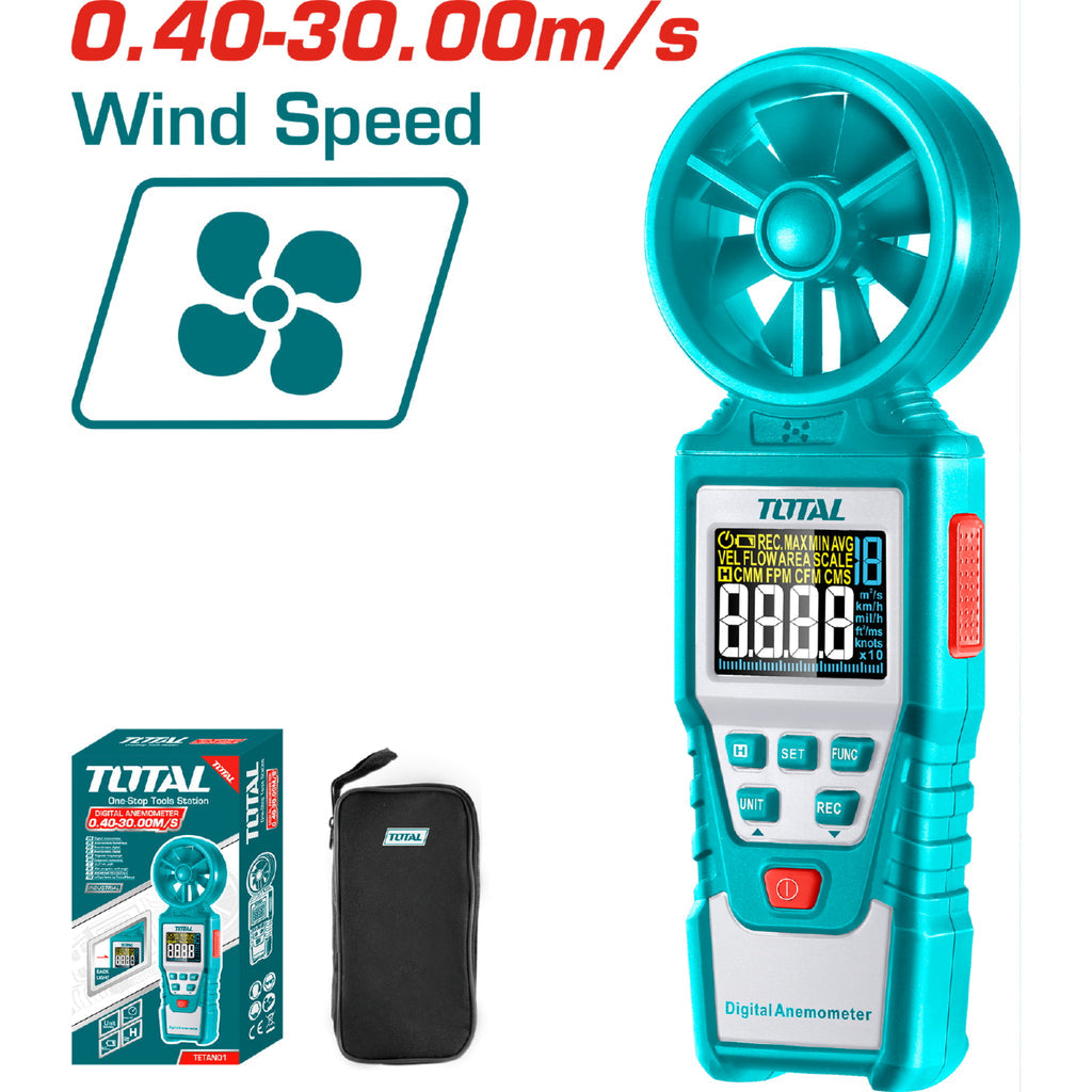 [SKUIMG]TETAN01|TETAN01.jpg|ANEMÓMETRO DIGITAL MEDIDOR DE VELOCIDAD DEL VIENTO 0.40-30.0 M/S FLUJO DE AIRE