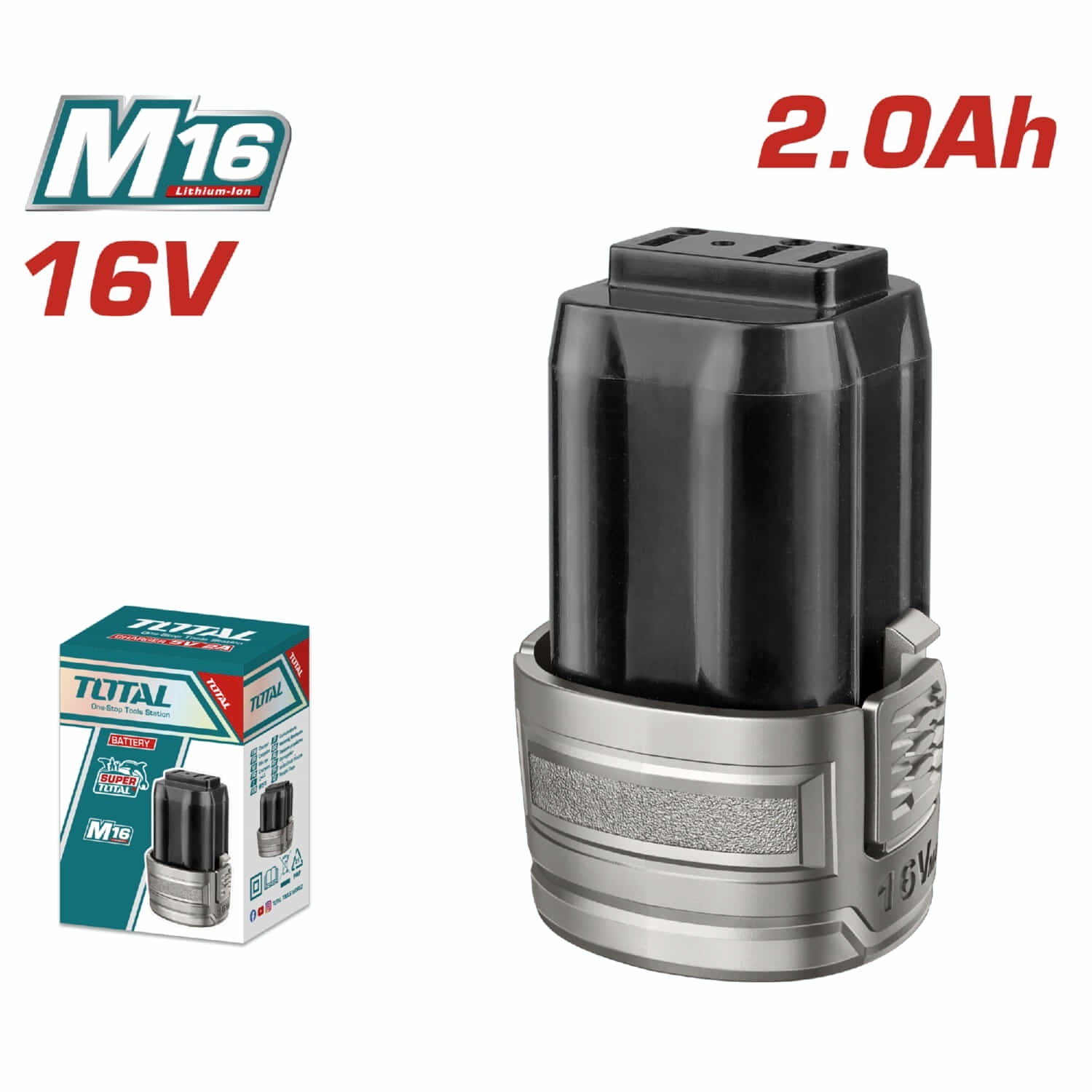 [SKUIMG]TFBLI1620|TFBLI1620.jpg|BATERIA 16V LITIO 2.0 AH. COMPATIBLE CON MÚLTIPLES HERRAMIENTAS M16