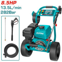 [SKUIMG]TGT250306|TGT250306_1.jpg|HIDROLAVADORA A GASOLINA PRESI�N 4089 PSI. 8.5 HP. 13.5/MIN. 500 HORAS. INCLUYE ACCESORIOS.